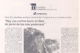 "Hay una cortina hacia mi libro de parte de los más poderosos (entrevista)