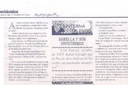 Sabella y sus seudónimos