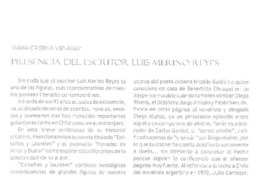 Presencia del escritor Luis Merino Reyes