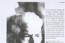 "Después del olvido, la tendencia será mitificar a Pinochet" (entrevista)