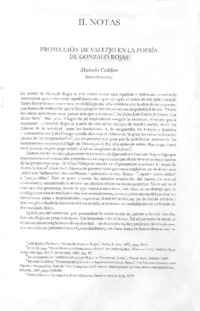 Proyección de Vallejo en la poesía de Gonzalo Rojas