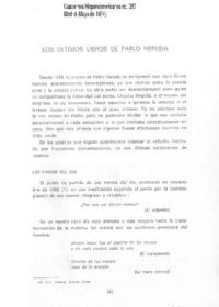 Los últimos libros de Pablo Neruda