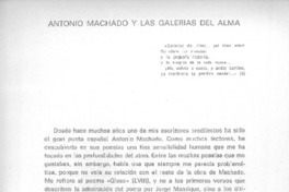 Antonio Machado y las galerías del alma