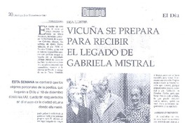 Vicuña se prepara para recibir el legado de Gabriela Mistral
