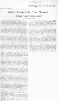 Juan Loveluck, "La novela hispanoamericana"