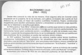 Baldomero Lillo (1867-1923).