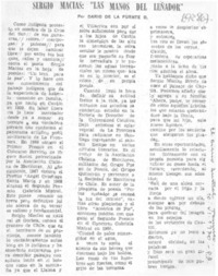 Sergio Macías: "las manos del leñador"