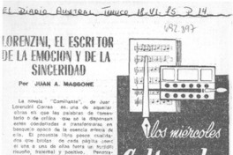 Lorenzini, el escritor de la emoción y de la sinceridad