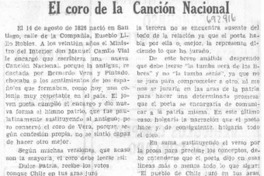 El coro de la canción nacional