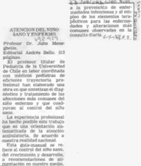 Atención del niño sano y enfermo.