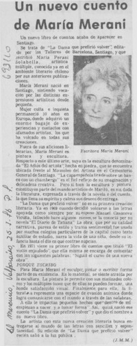 Un nuevo cuento de María Merani