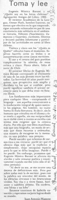 Toma y lee