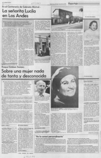 Sobre una mujer nada de tonta y desconocida: [entrevista]