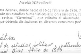 Nicolás Mihovilovic.