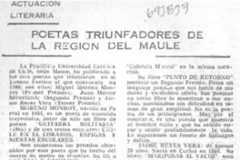 Poetas triunfadores de la región del Maule.
