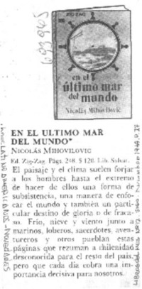 En el último mar del mundo.