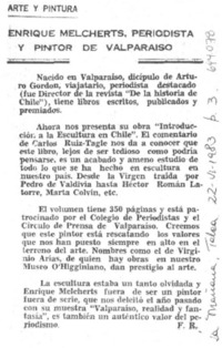 Enrique Melcherts, periodista y pintor de Valparaíso.