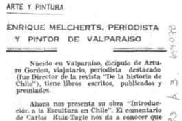 Enrique Melcherts, periodista y pintor de Valparaíso.