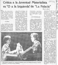 Crítica a la juventud materialista es "0 a la izquierda" de "La Falacia"