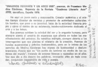 Diálogos humanos y un arco iris.