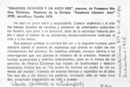 Diálogos humanos y un arco iris.