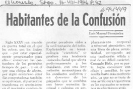 Habitantes de la confusión