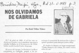 Nos olvidamos de Gabriela