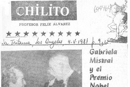 Gabriela Mistral y el premio nobel