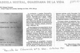 Gabriela Mistral, guardiana de la vida