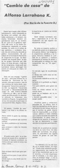 Cambio de casa" de Alfonso Larrahona K.