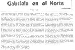 Gabriela en el norte