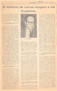 El instituto de letras acogerá a los creadores : [entrevista]