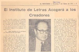 El instituto de letras acogerá a los creadores : [entrevista]