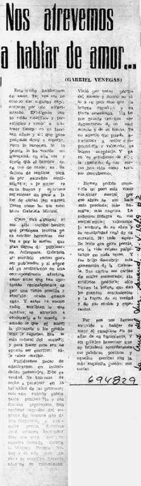 Nos atrevemos a hablar de amor--