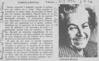 Gabriela Mistral.