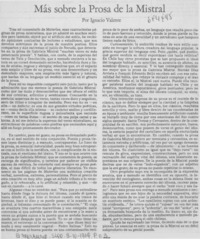 Más sobre la prosa de la Mistral