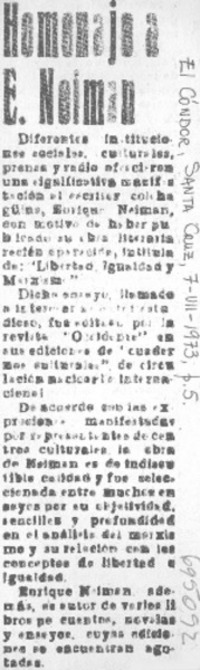 Homanaje a E. Neiman.