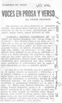 Voces en prosa y verso
