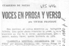 Voces en prosa y verso