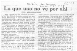 Lo que uno no ve por ahí