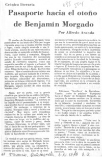 Pasaporte hacia el otoño de Benjamín Morgado