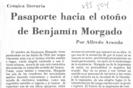 Pasaporte hacia el otoño de Benjamín Morgado