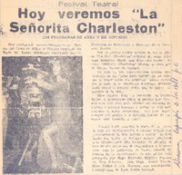 Hoy veremos "La Señorita Charleston".