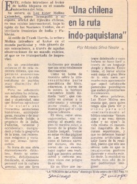 Una chilena en la ruta indo-paquistana"