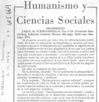 Humanismo y Ciencias Sociales.