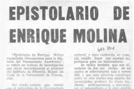 Epistolario de Enrique Molina.