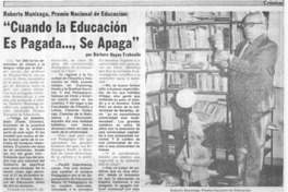 "Cuando la educación es pagada--, se apaga" : [entrevista]
