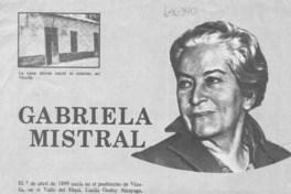 Gabriela Mistral.