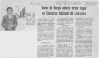 Joven de Rengo obtuvo tercer lugar en concurso nacional de literatura