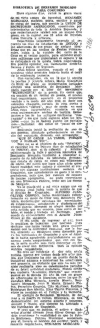 Biblioteca de Benjamín Morgado para Coquimbo